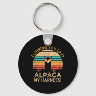 Chaveiro Você Diz Alpaca Escalar Meu Arnês Divertido Rock C