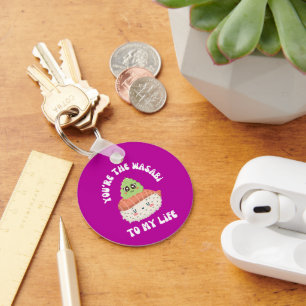 Chaveiro Você é o Wasabi da minha vida, Gato Sushi Pun