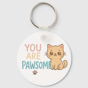 Chaveiro Você É Pawsome - Gato De Design