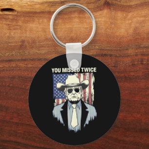 Chaveiro Você Errou Duas Vezes Western Trump Cowboy Trump 2