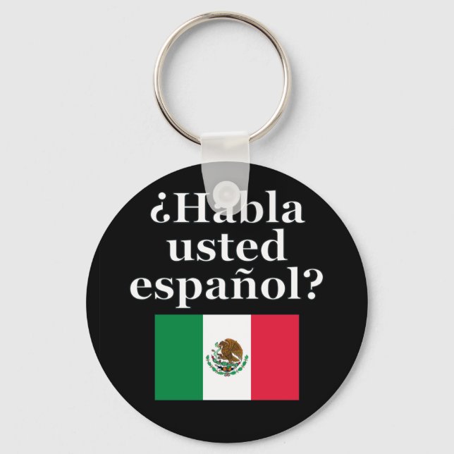 Chaveiro Você fala espanhol? Em espanhol. Sinalizador (Frente)