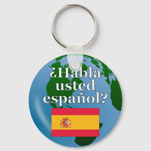 Chaveiro Você fala espanhol? Em espanhol. Sinalizador e glo