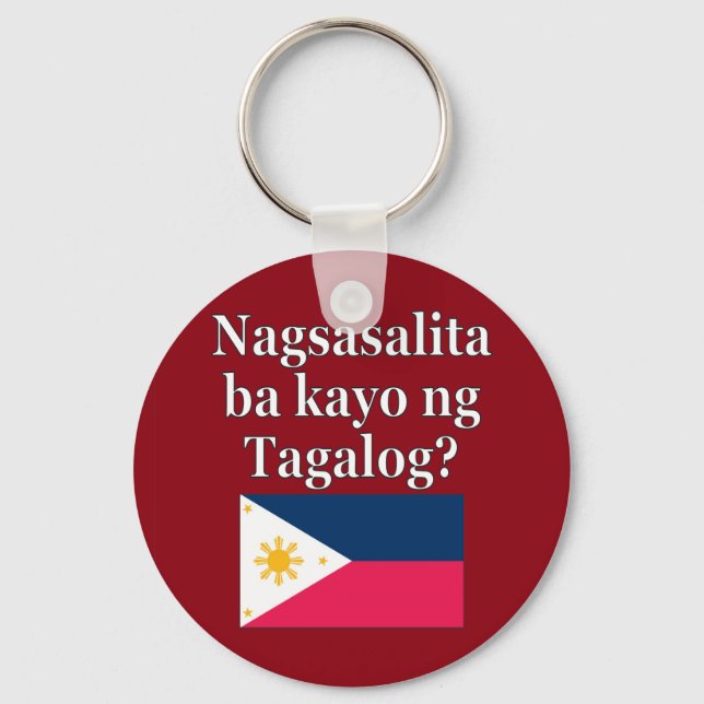 Chaveiro Você fala Tagalog? no Tagalog. Sinalizador (Frente)