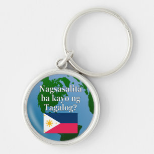 Chaveiro Você fala Tagalog? no Tagalog. Sinalizador e globo