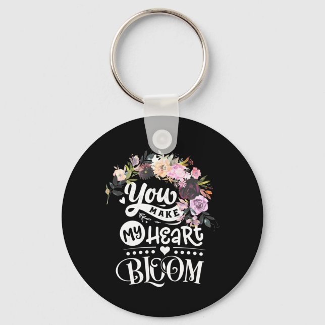 Chaveiro Você Faz Meu Coração Bloom (Frente)