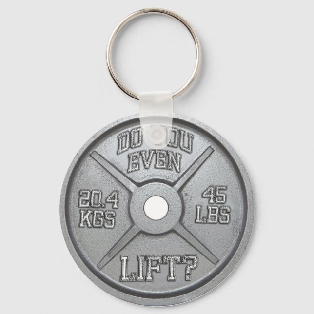 Chaveiro Você Levanta - Barbell Plate? (Frente)