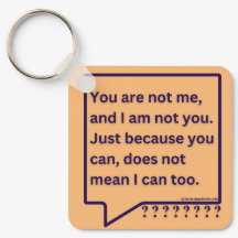 "Você não sou eu" pensava poema citar keyring