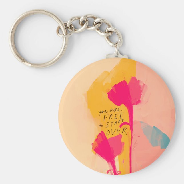 Chaveiro Você Pode Começar Por Cotação Inspiracional (Frente)