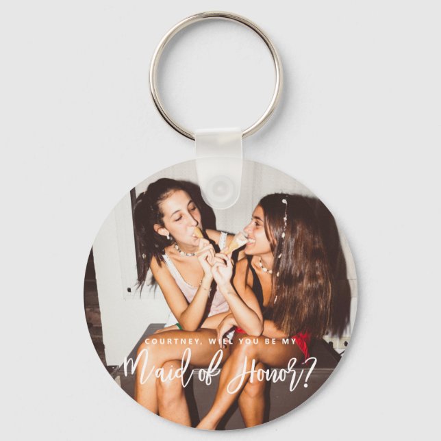 Chaveiro Você será meu Keyring de fotos Madrinhas de casame (Frente)