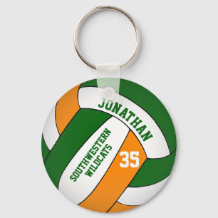 Chaveiro vôlei personalizada de laranja verde