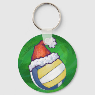 Chaveiro Voleibol com chapéu de Natal