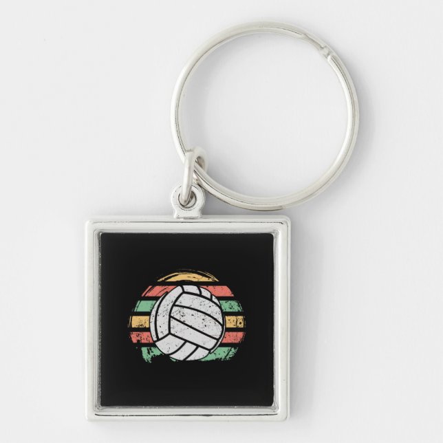 Chaveiro Voleibol de Retro Vintage (Frente)