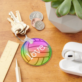 Chaveiro Voleibol do Neon Rainbow Personalizado