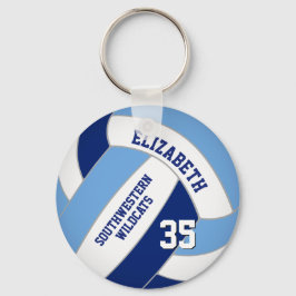 Chaveiro voleibol personalizado branco azul