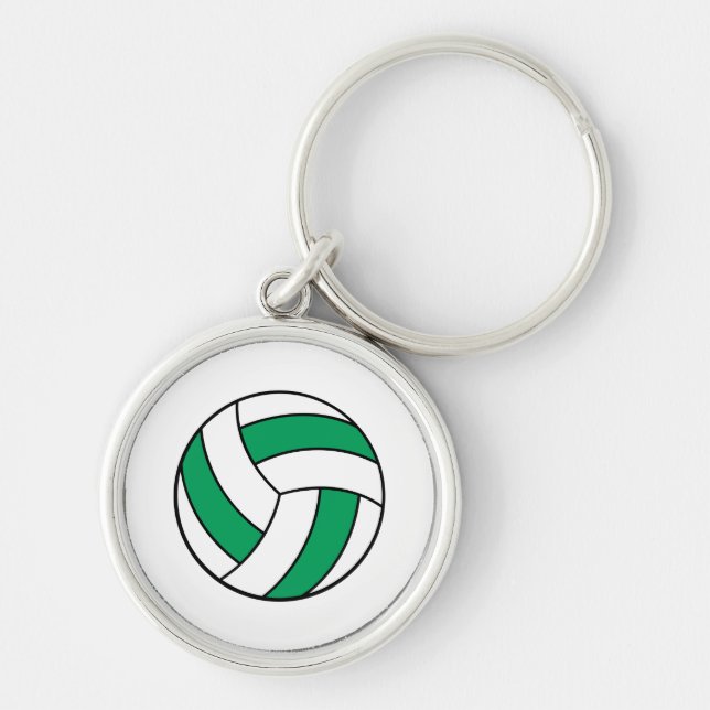 Chaveiro voleibol verde e branco (Frente)