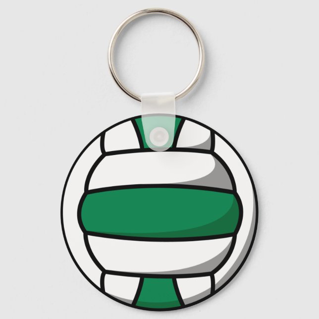 Chaveiro voleibol verde e branco (Frente)