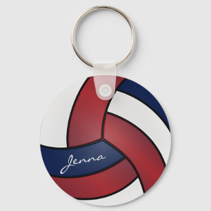 Chaveiro Voleibol Vermelho, Azul e Branco