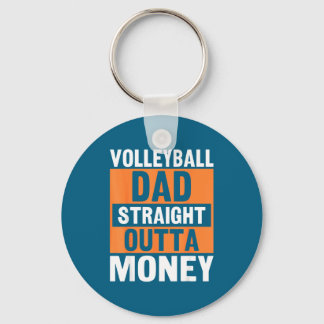 Chaveiro Volleyball Dad Straight Outta Money Funny Srts Par