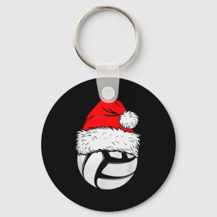 Chaveiro Volleyball de Natal Bola Chapéu do Papai Noel Xmas