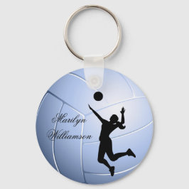 Chaveiro Volleyball Player Silhouette and Ball personalize