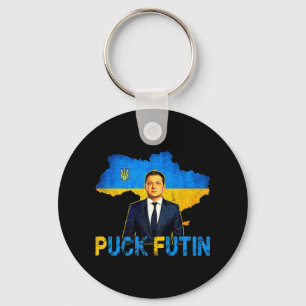 Chaveiro Volodymyr Zelensky Puck Futin Memória Eu Fico Com