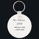 Chaveiro Voltar à escola adicionar nome do professor nome a<br><div class="desc">design</div>