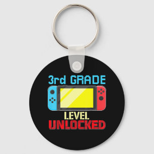 Chaveiro Voltar à escola de vídeo Gamer de nível 3