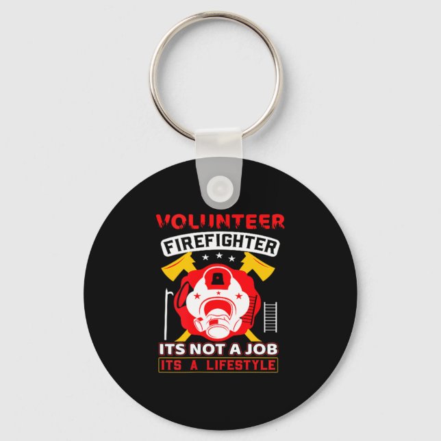 Chaveiro Volunteer Firefighter Fireman Gift Proud Firefight (Frente)