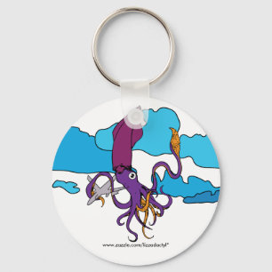 Chaveiro vôo-calamar-plano, www.zazzle.com/lizzadactyl*
