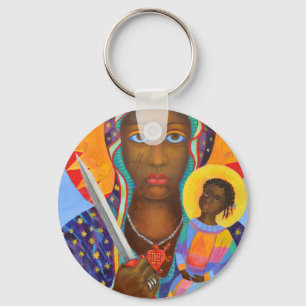 Chaveiro Voodoo preto Nova Orleães de Erzulie Dantor