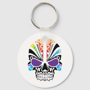 Chaveiro Voodoo Rainbow Skull