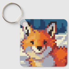 Chaveiro Vos, Fox, PIxel Art, pixelart sleutelhanger 