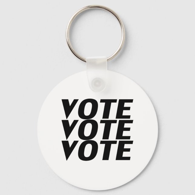 Chaveiro votação - branco negro (Frente)