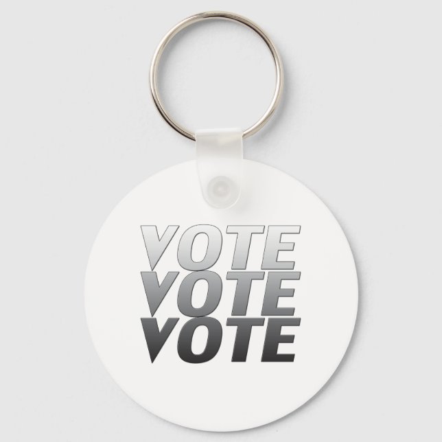 Chaveiro votação - branco negro, cinza (Frente)