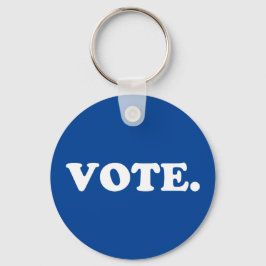 Chaveiro Votar azul e branco simples moderno
