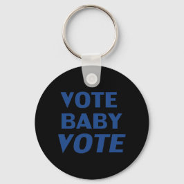 Chaveiro Vote Baby Vote - preto azul