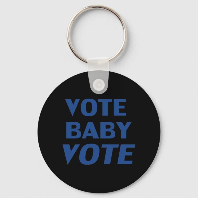 Chaveiro Vote Baby Vote - preto azul (Frente)