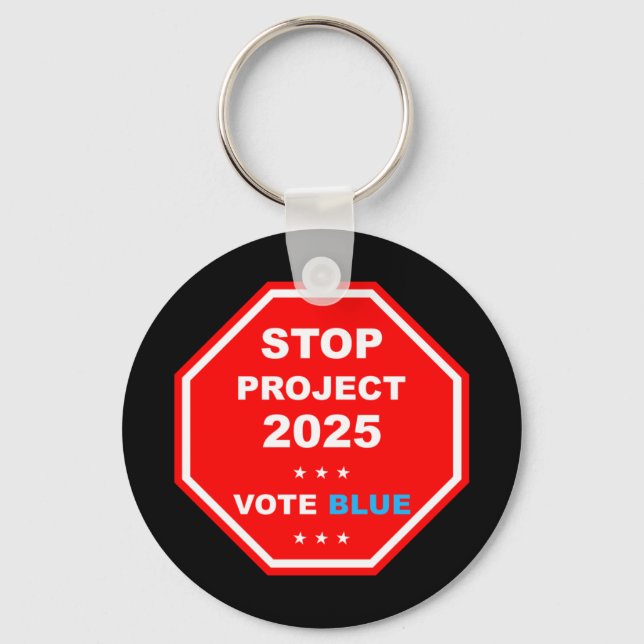 Chaveiro Vote Save Democracy Stop Project 2025 (Frente)