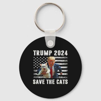 Chaveiro Vote Trump 2025 Funny Save The Cats 