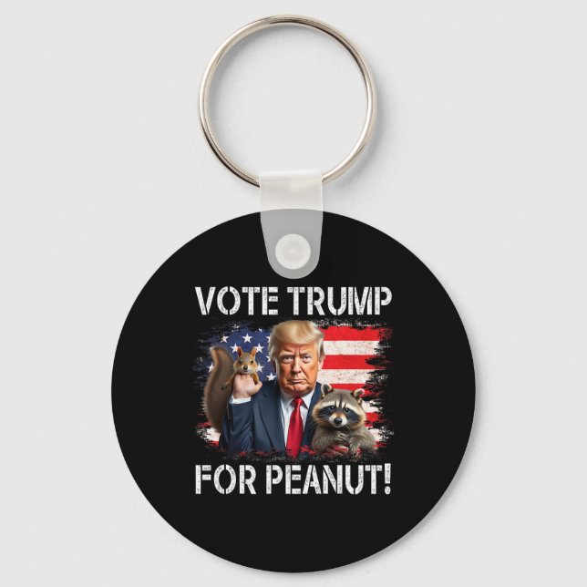 Chaveiro Vote Trump For Peanut The Squirrel 4  (Frente)