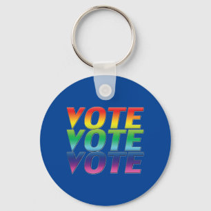 Chaveiro vote vote vote - orgulho lgbtq lgbt cores do arco-