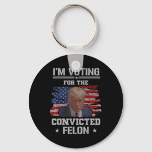 Chaveiro Voto A Favor Do Condenado Felon Funny Pro Trump