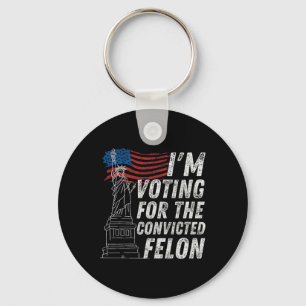 Chaveiro Voto Condenado Felon Funny Pro Trump 2024