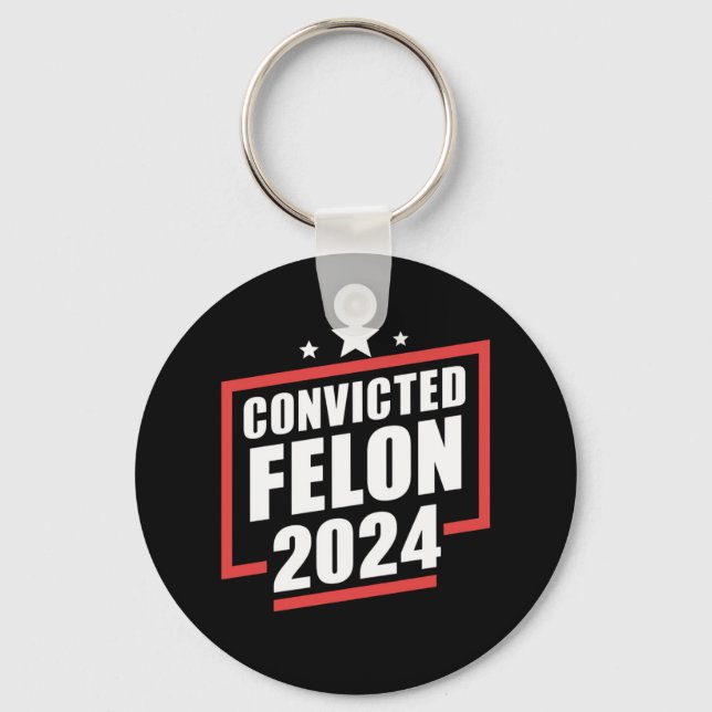 Chaveiro Voto Contra Felon 2024 Trump (Frente)