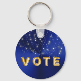 Chaveiro Voto de Cascata de Estrela Azul à Meia-Noite