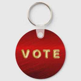 Chaveiro Voto Gráfico Metálico Vermelho Carmesim