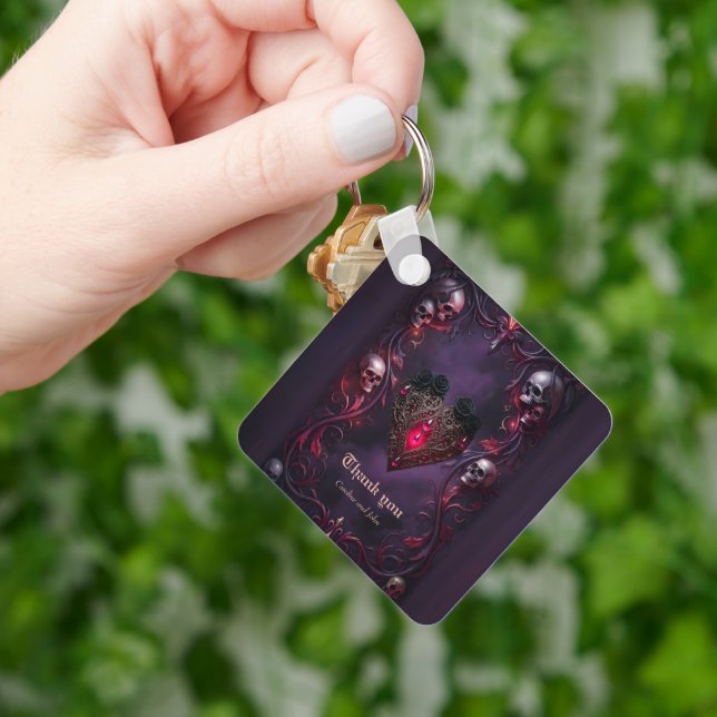 Chaveiro Votos Além do Véu – Arte de Casamento Gótico (Mão)