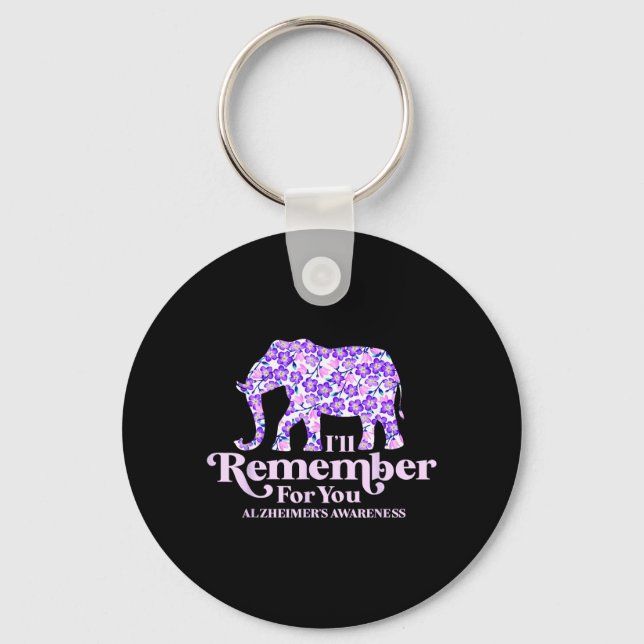 Chaveiro Vou Lembrar Pelo Elefante de Conscientização da Do (Frente)