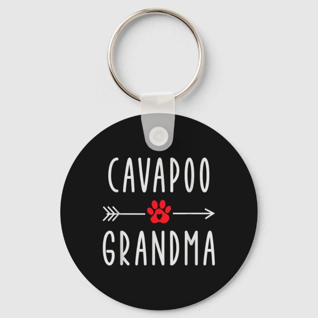 Chaveiro Vovó Cavapoo Presente Divertido para Amantes de Ca (Frente)