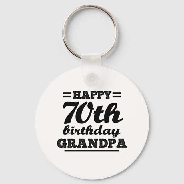 Chaveiro vovô feliz de 70 (Frente)